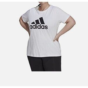 Adidas Womens Regular fit Short Sleeve Logo T-Shirt Shirt White Solid